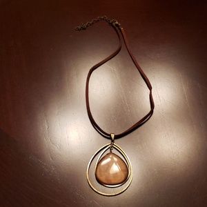 Brown statement necklace